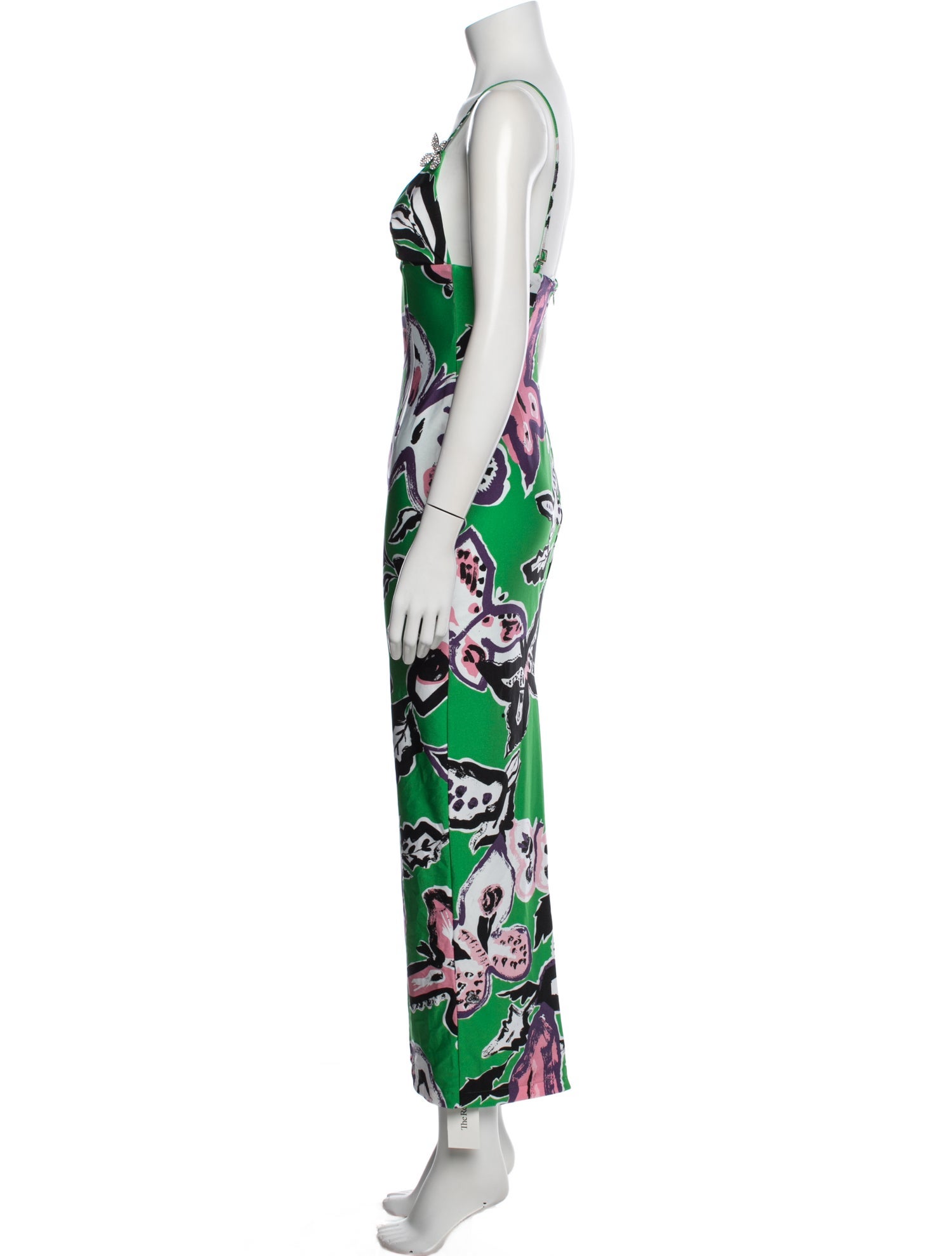 Area Floral Print Long Dress