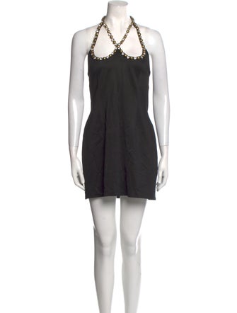 Area NYC Halterneck Mini Dress
