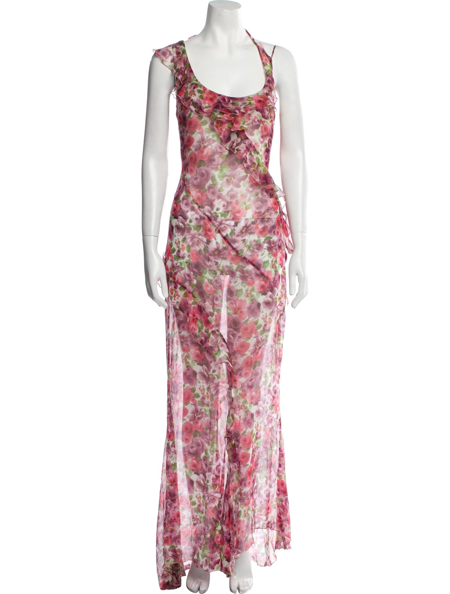 Alessandra Rich Silk Long Dress