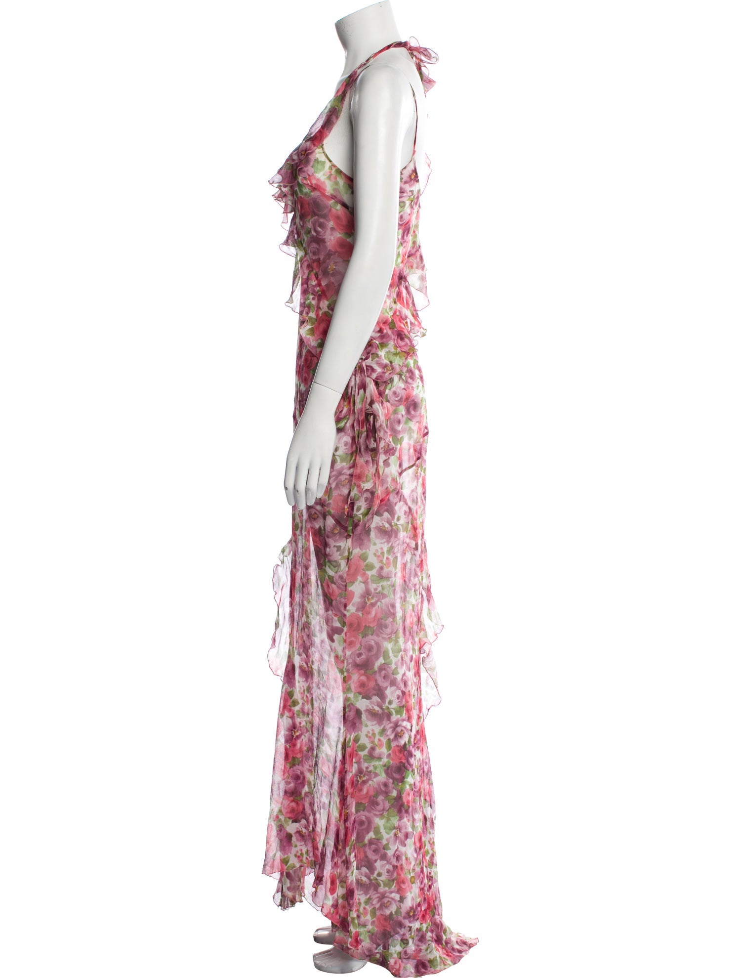 Alessandra Rich Silk Long Dress
