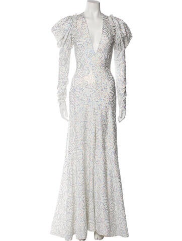 Alessandra Rich Dresses Sequin Long Dress Us2, It38 | XS