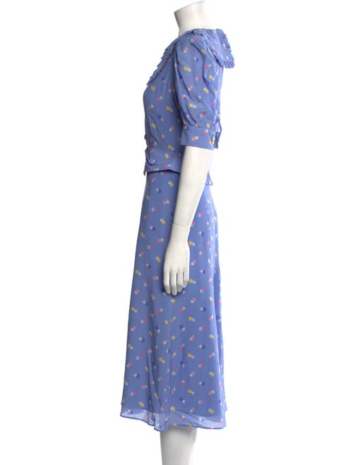 Alessandra Rich Silk Midi Length Dress