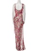 Alessandra Rich Floral Print Long Dress