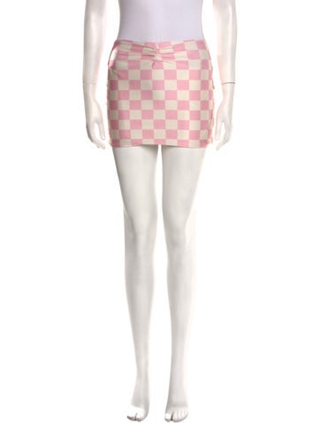 Alessandra Rich Skirts Plaid Print Mini Skirt XS