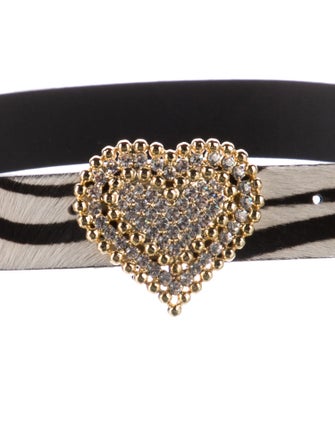 Alessandra Rich Skinny Ponyhair Belt Kit