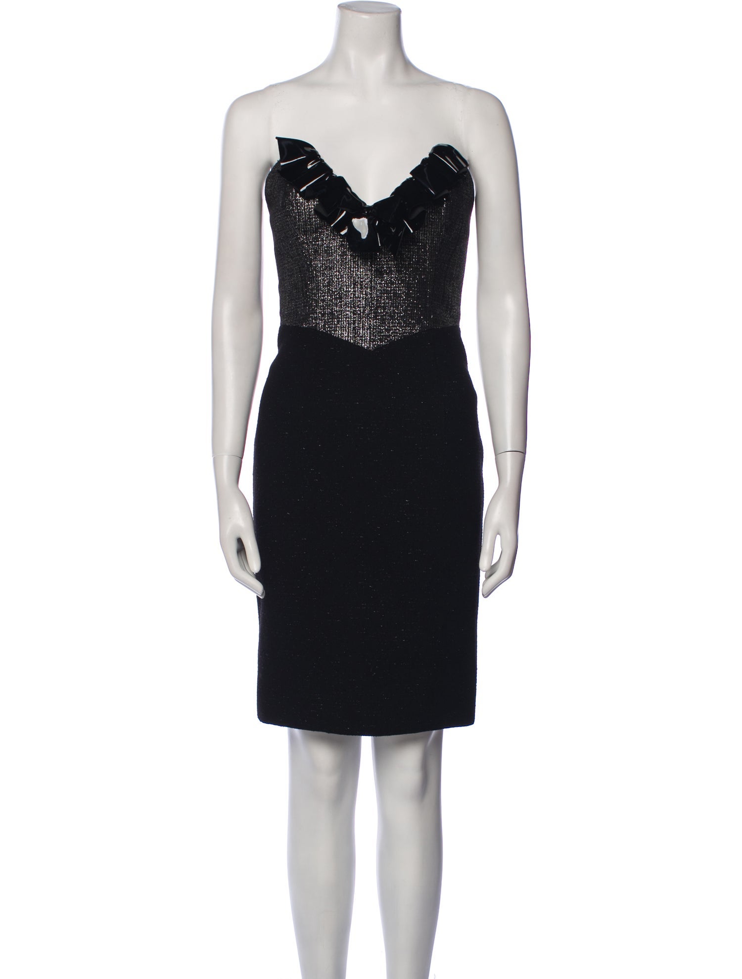 Alessandra Rich Virgin Wool Mini Dress