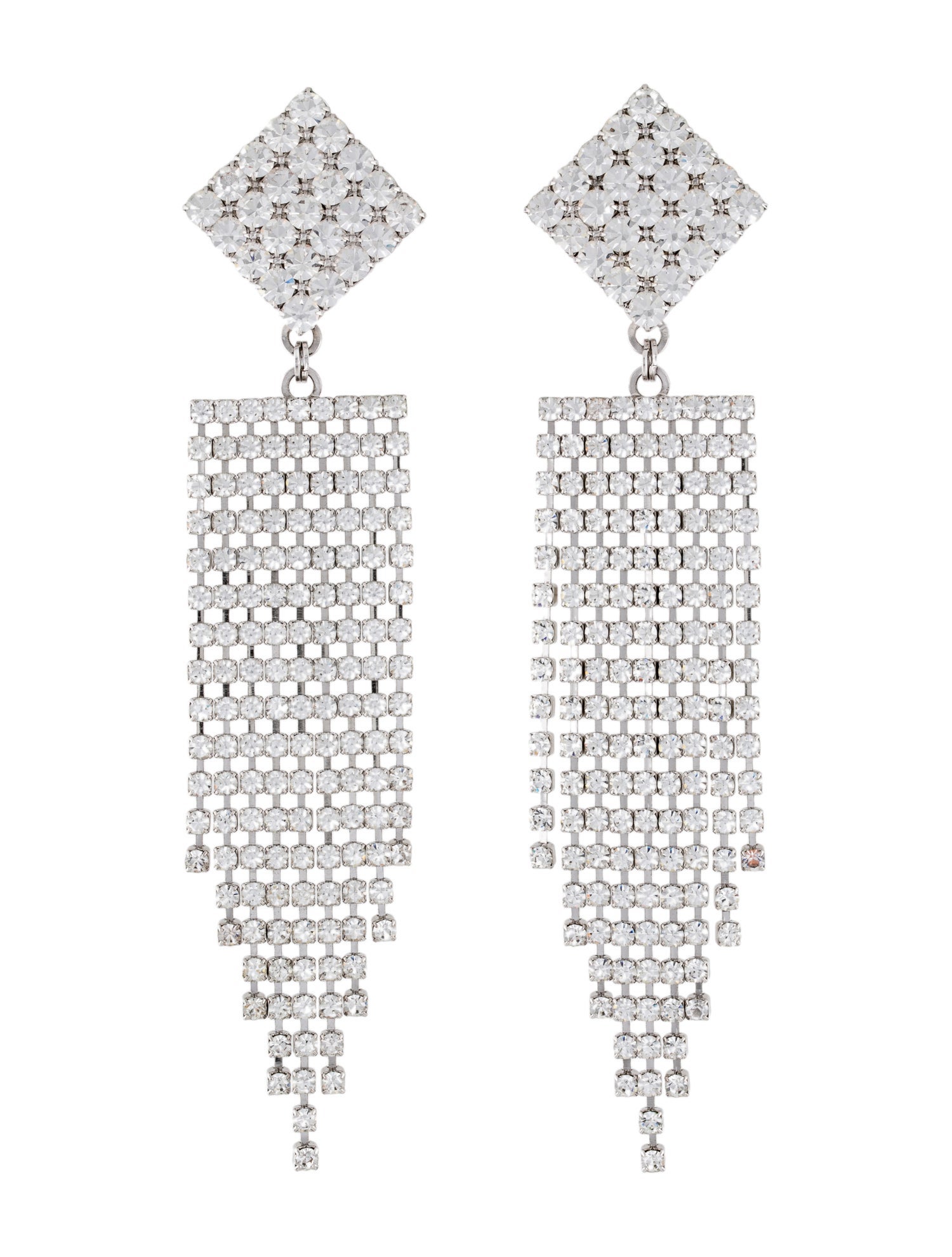 Jimmy Choo Crystal Saeda Fringe Drop Earring - Gold-Tone