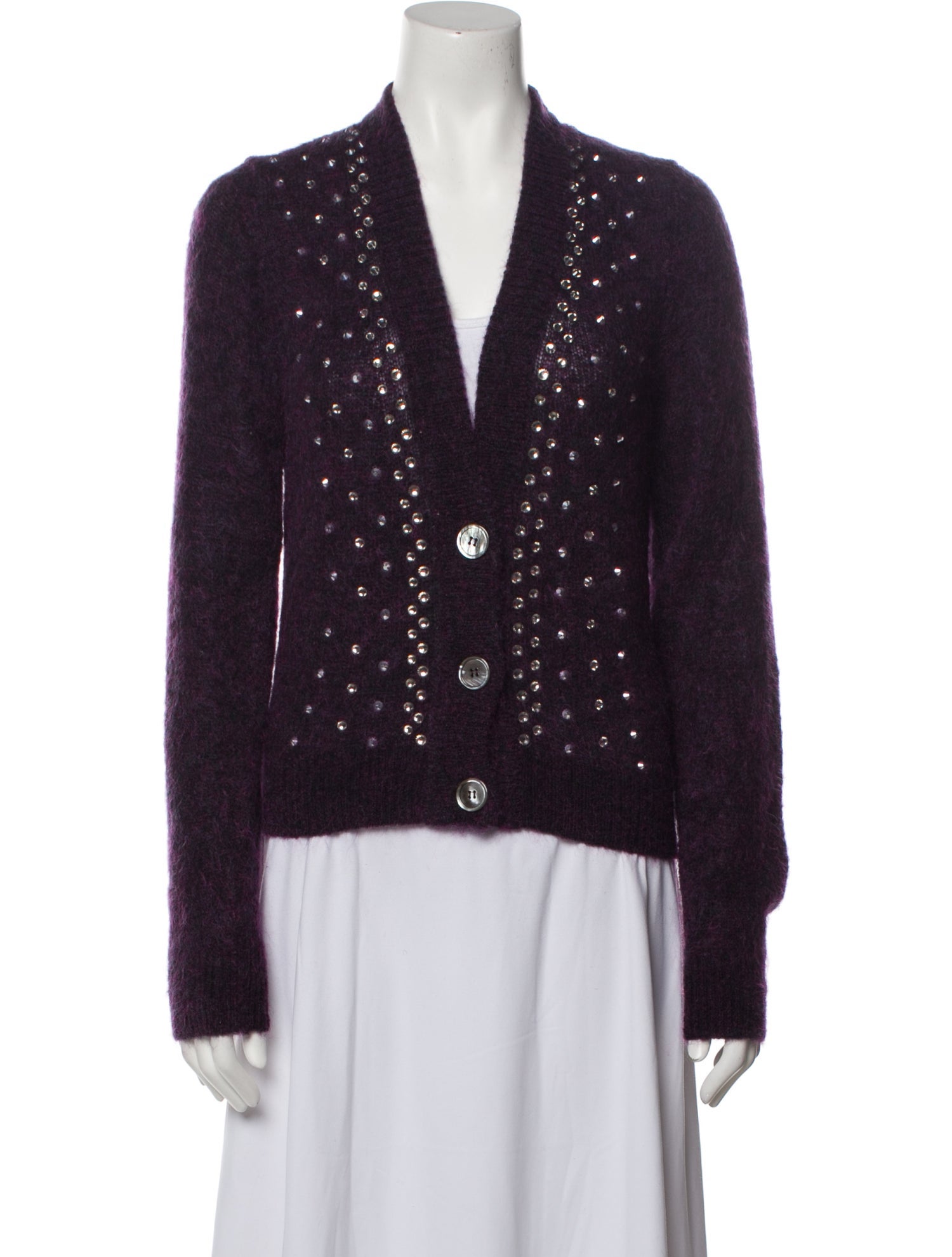 Alessandra Rich Plunge Neckline Sweater w/ Tags