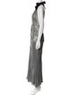 Alessandra Rich V-Neck Long Dress