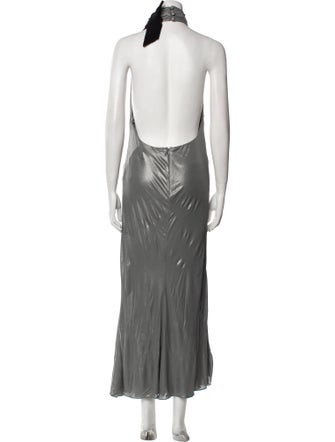 Alessandra Rich V-Neck Long Dress