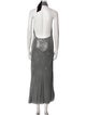 Alessandra Rich V-Neck Long Dress