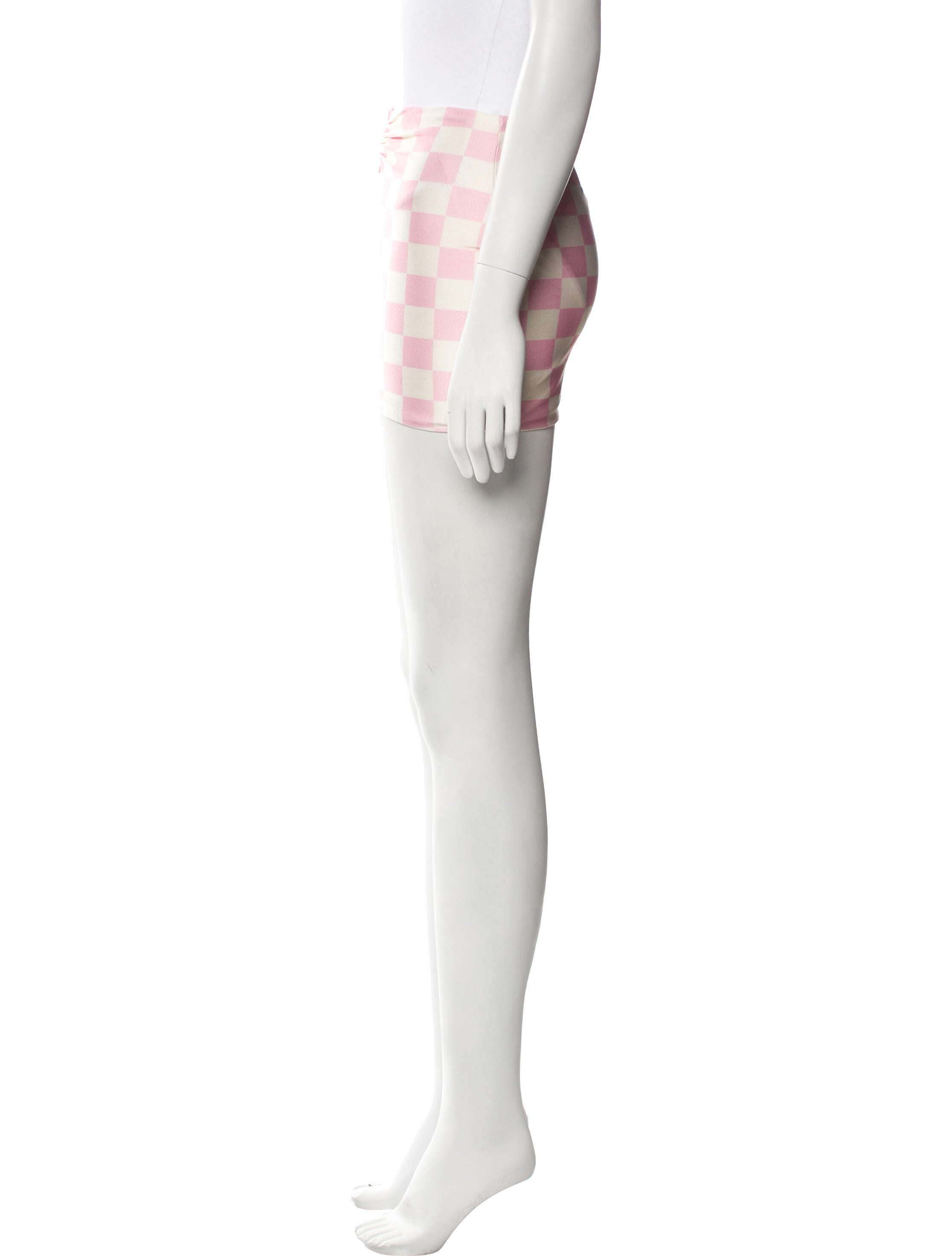 Alessandra Rich Plaid Print Mini Skirt