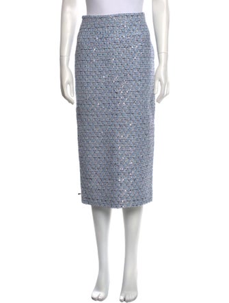 Alessandra Rich Sequin Embellishments Midi Length Skirt