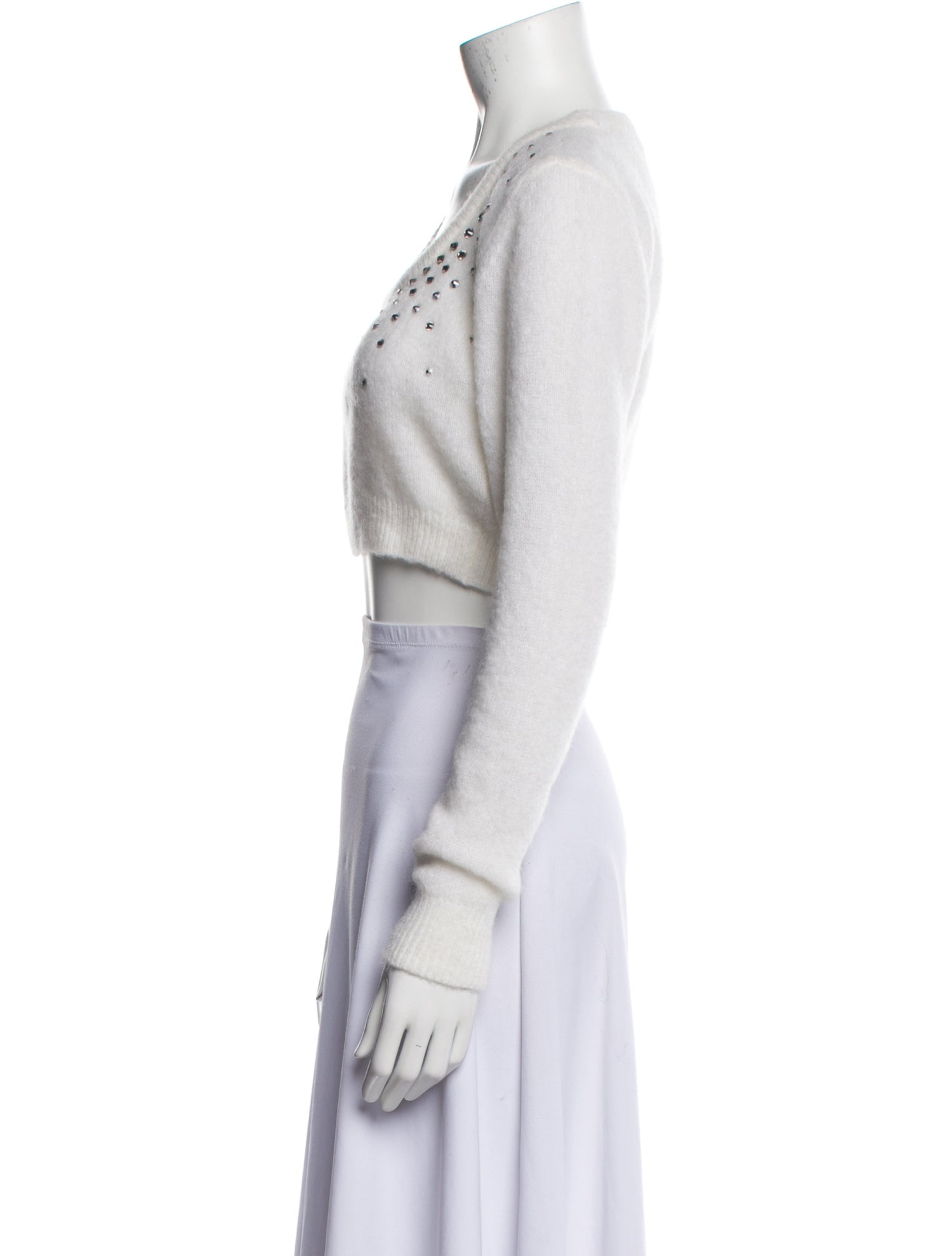Alessandra Rich Mohair Scoop Neck Sweater