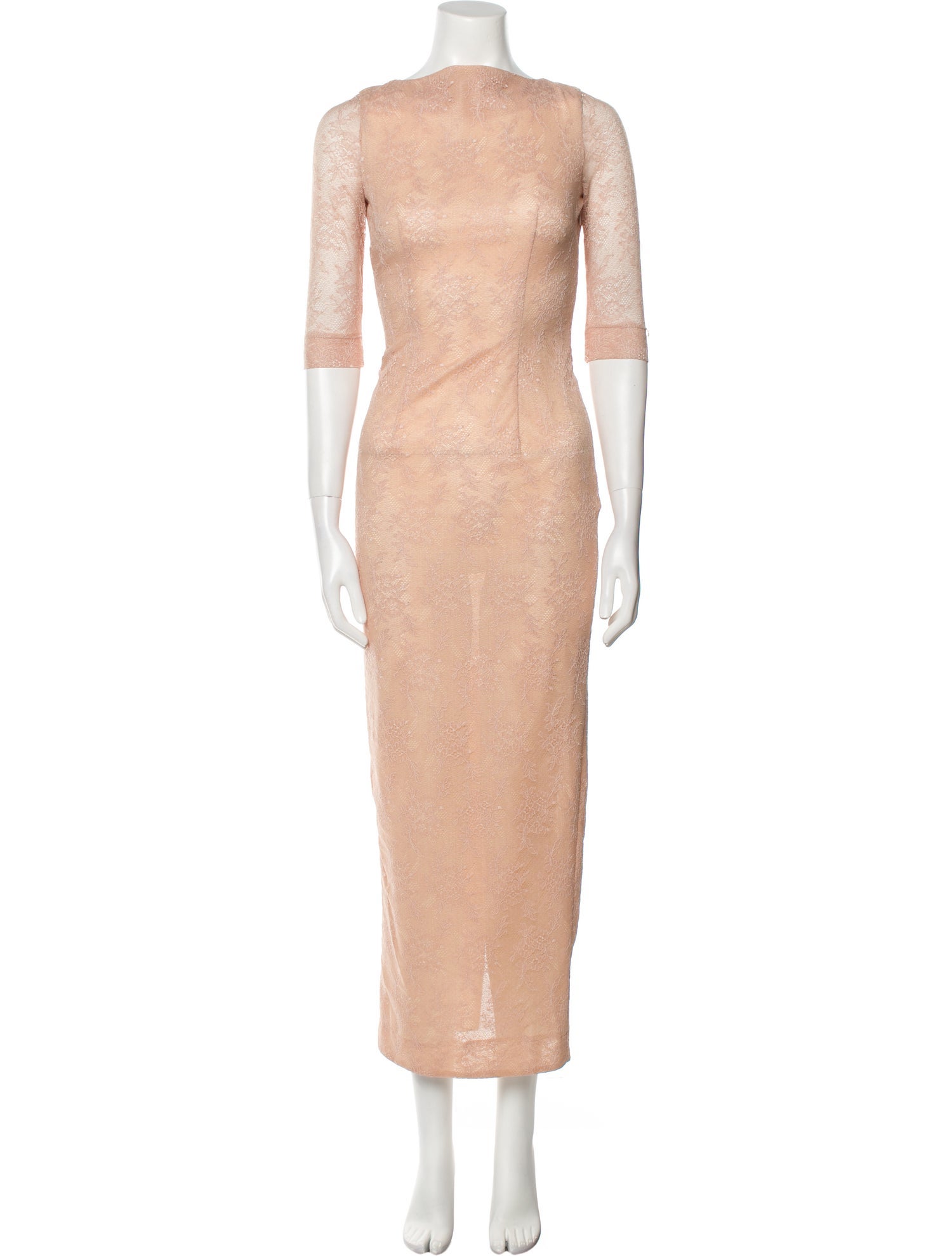 Alessandra Rich Bateau Neckline Long Dress