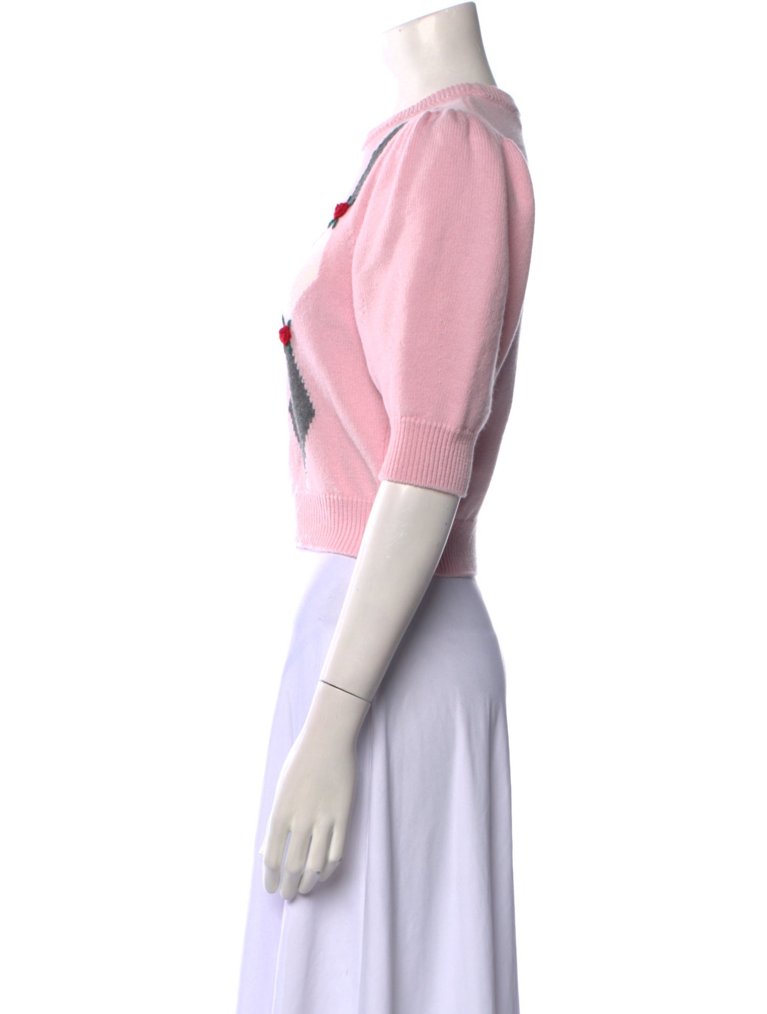 Alessandra Rich Wool Graphic Print Sweater