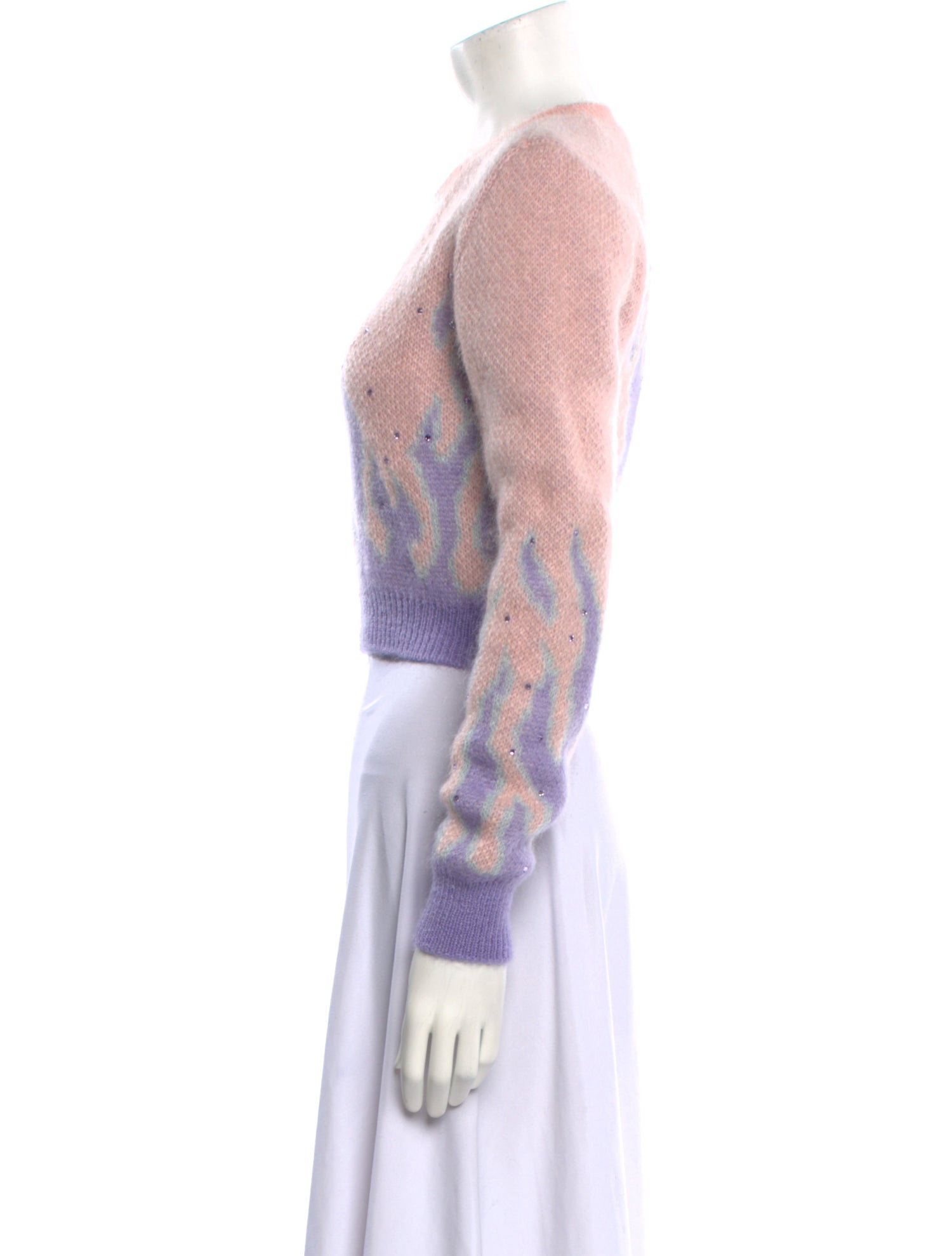 Alessandra Rich Printed Crew Neck Sweater