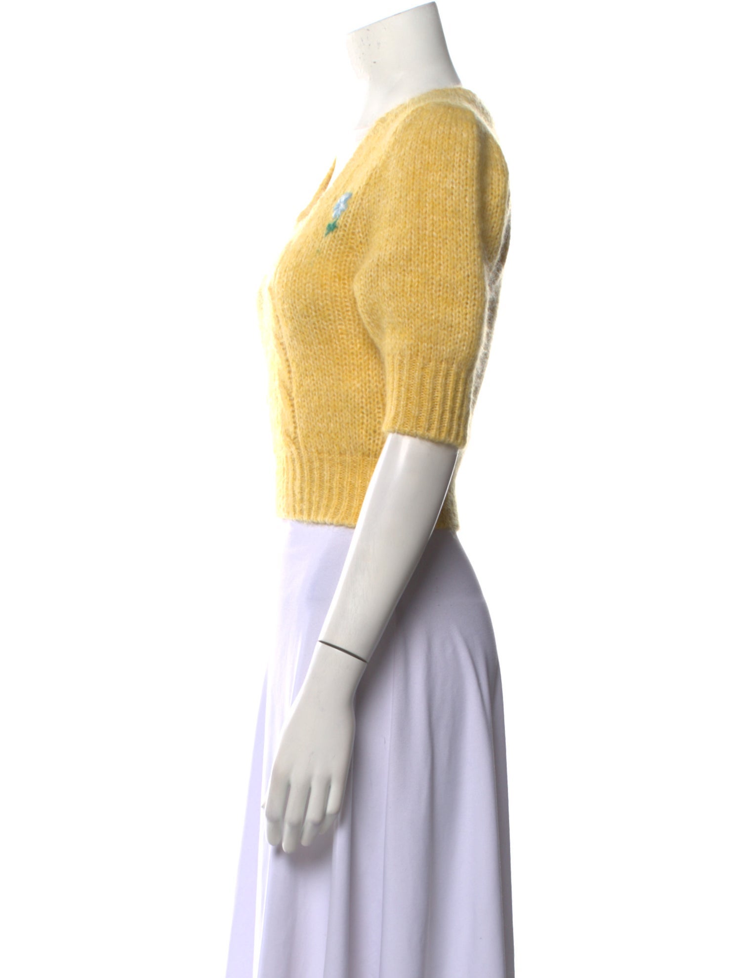 Alessandra Rich Printed Scoop Neck Sweater