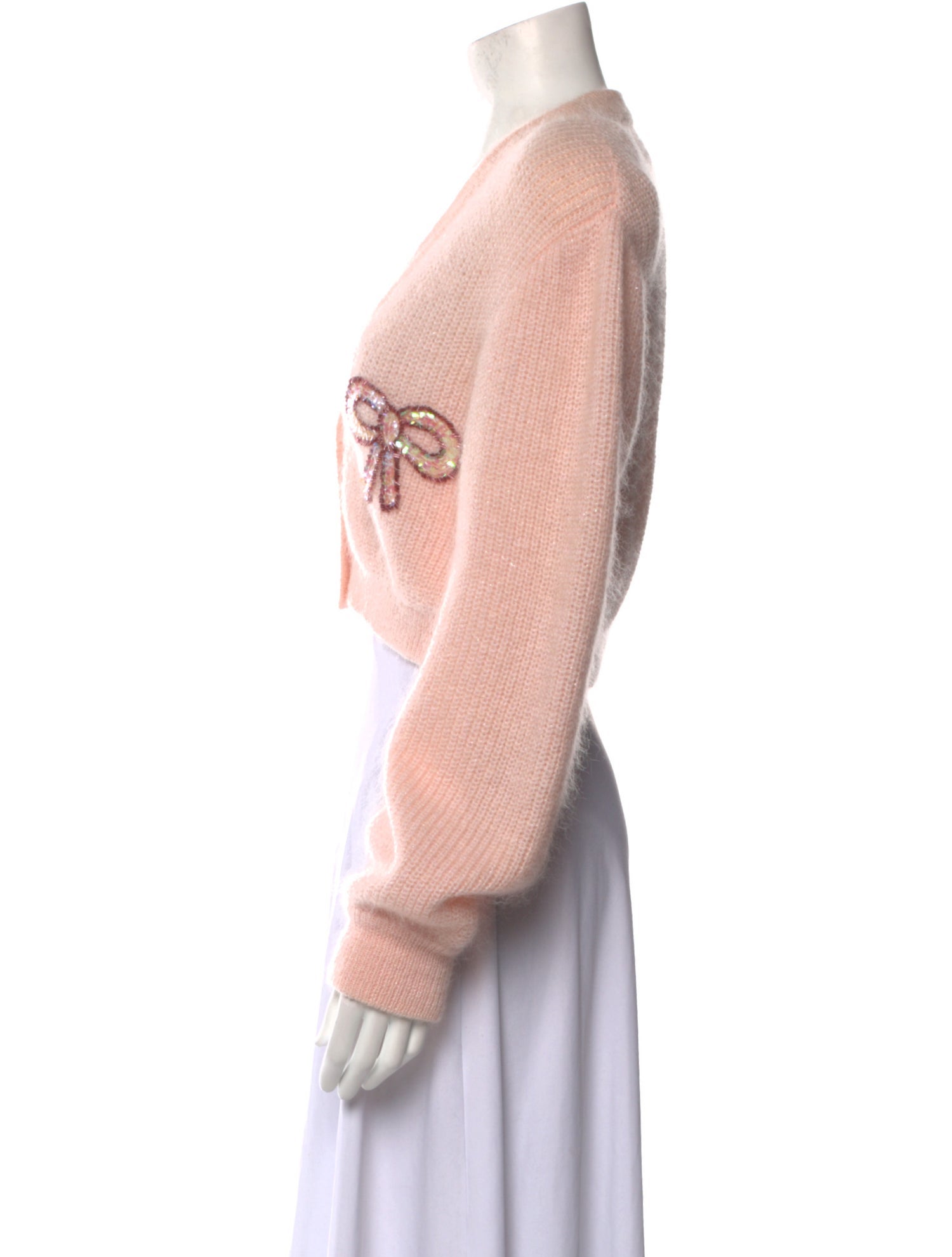 Alessandra Rich Mohair V-Neck Sweater