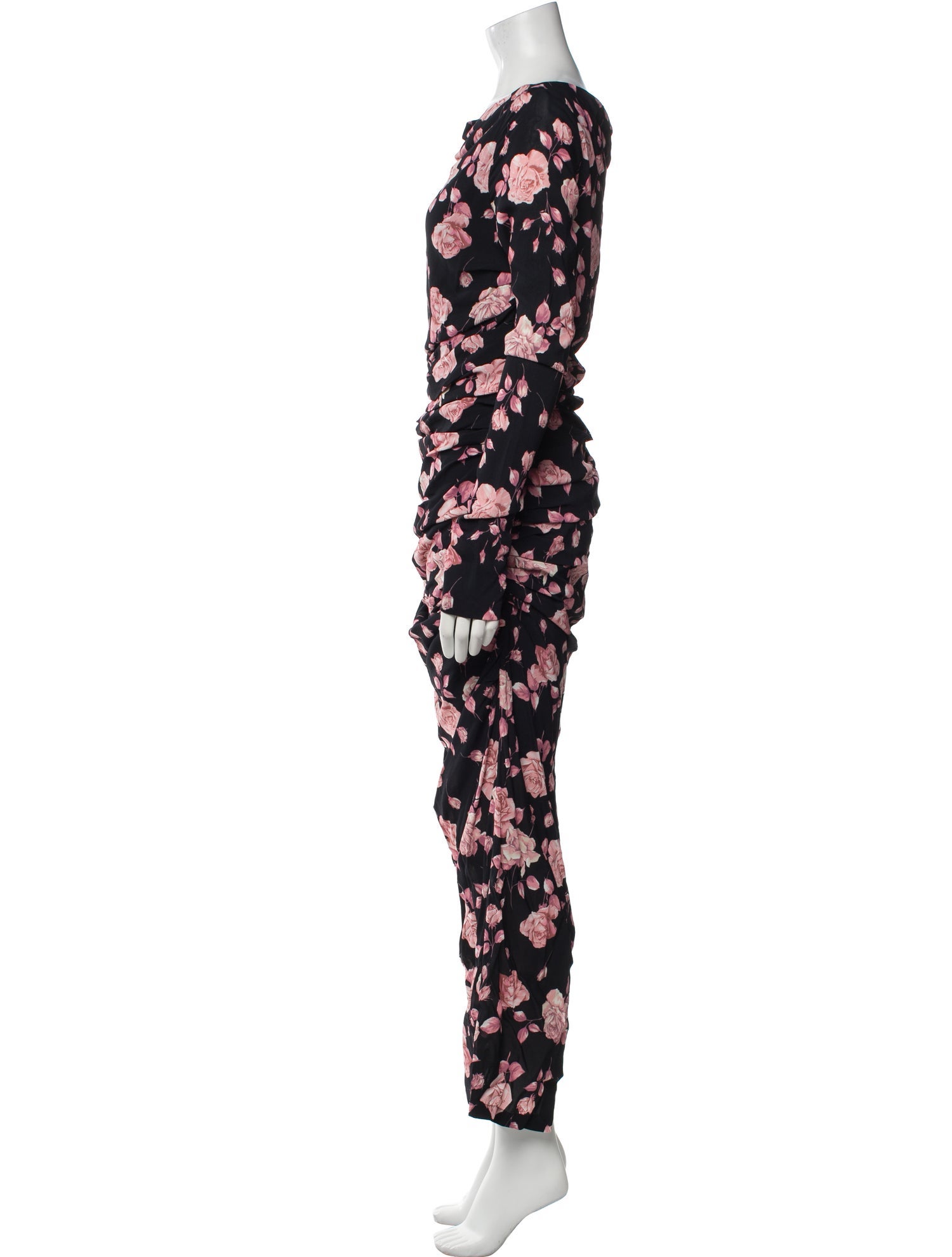 Alessandra Rich Floral Print Long Dress