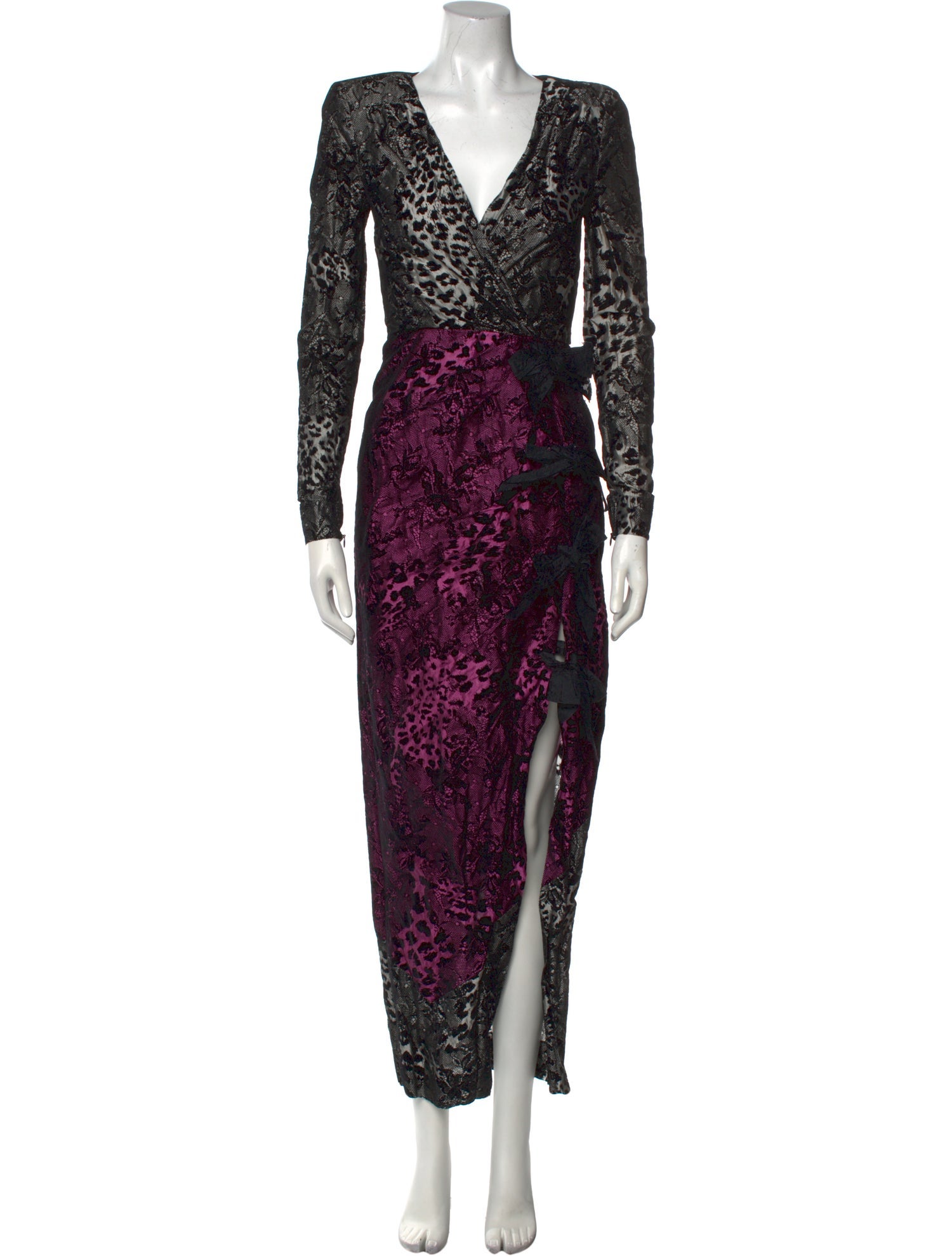 Alessandra Rich Animal Print Long Dress