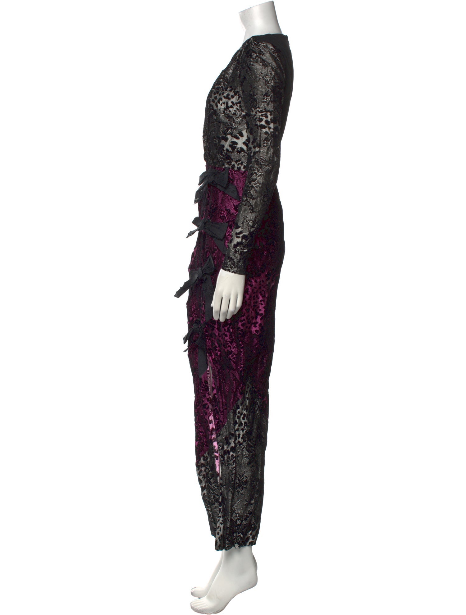 Alessandra Rich Animal Print Long Dress