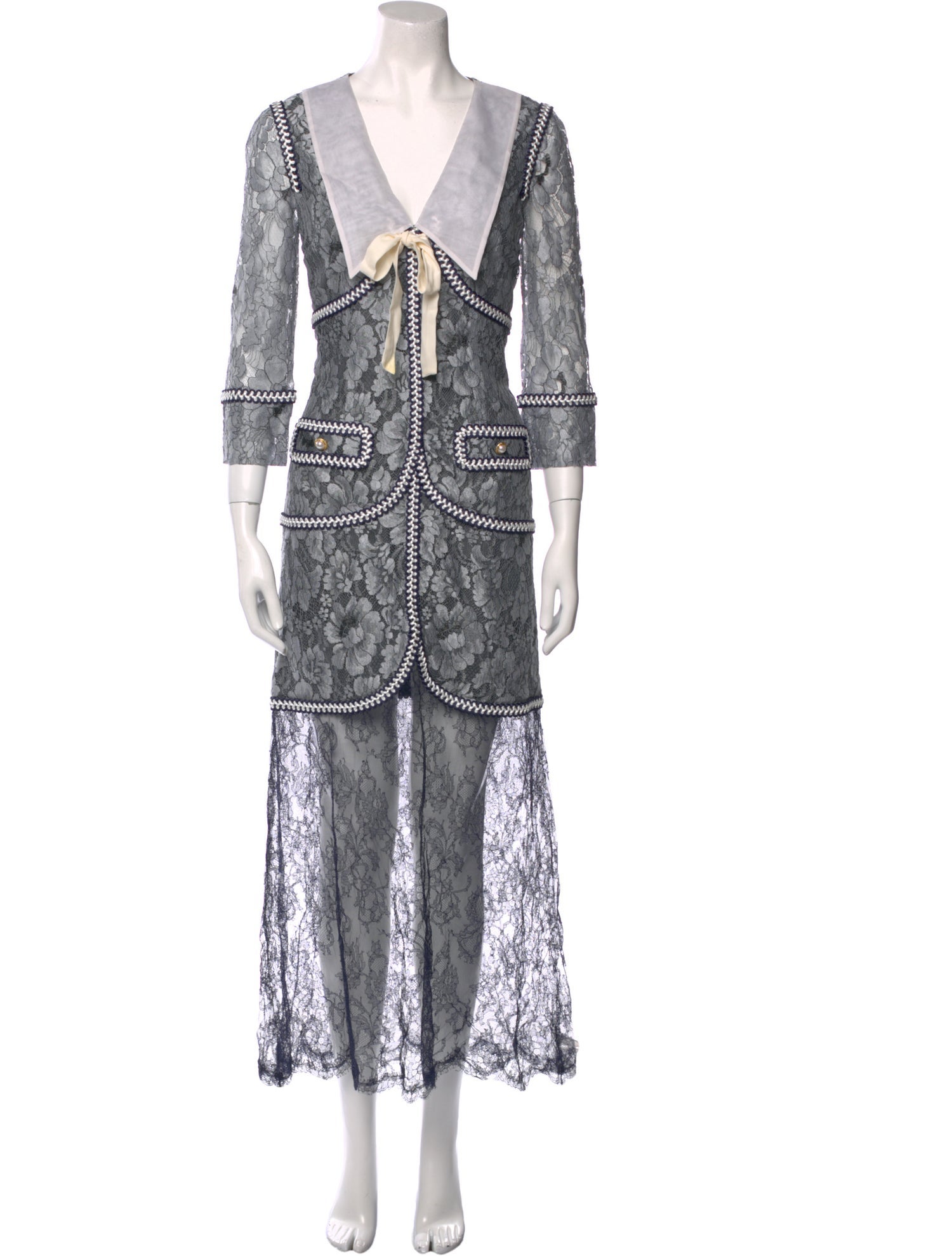 Alessandra Rich Floral Print Long Dress