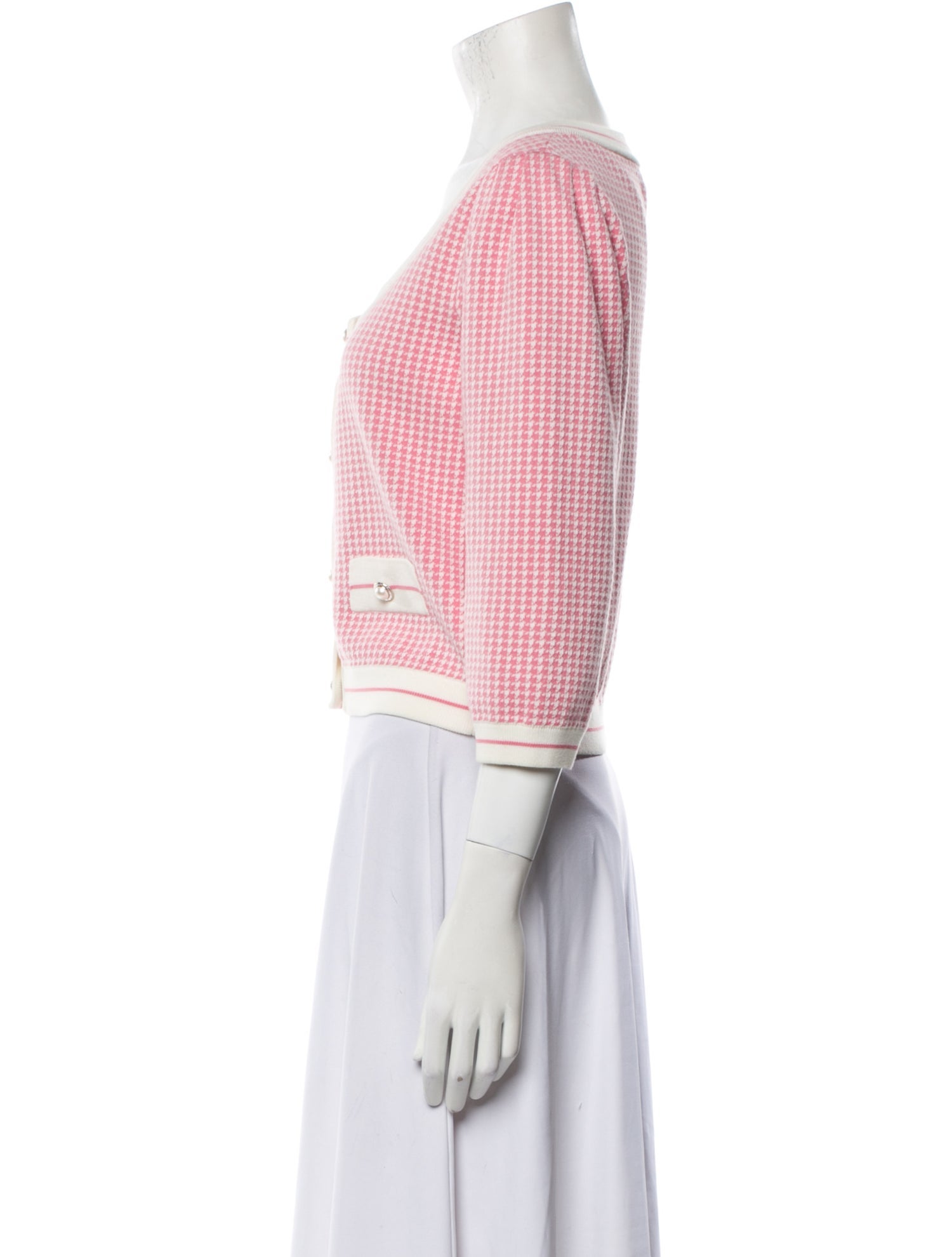 Alessandra Rich Striped Scoop Neck Sweater
