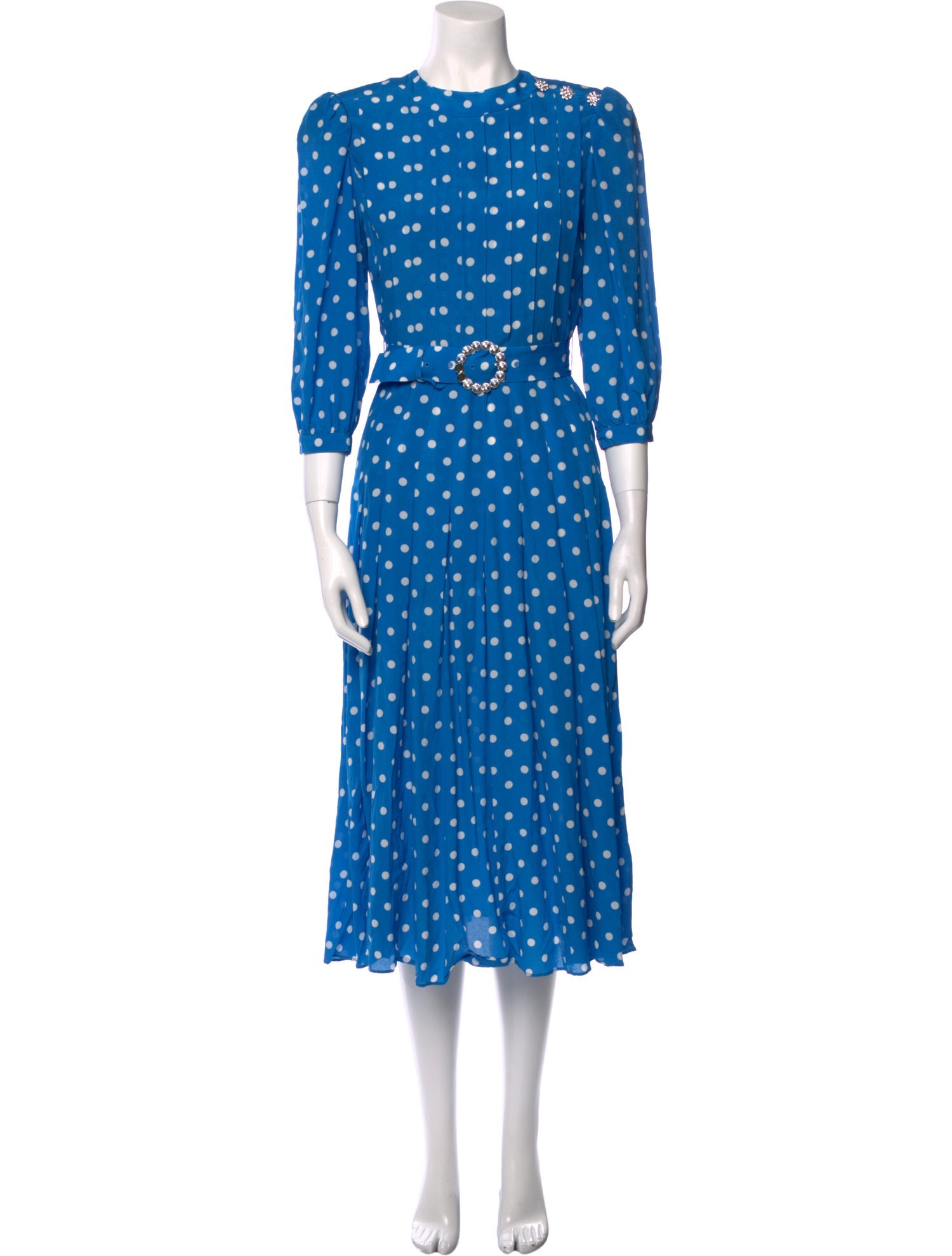 Alessandra Rich Silk Midi Length Dress