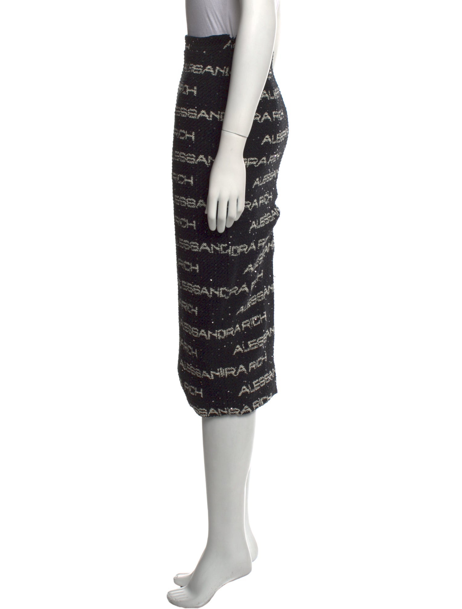 Alessandra Rich Printed Midi Length Skirt