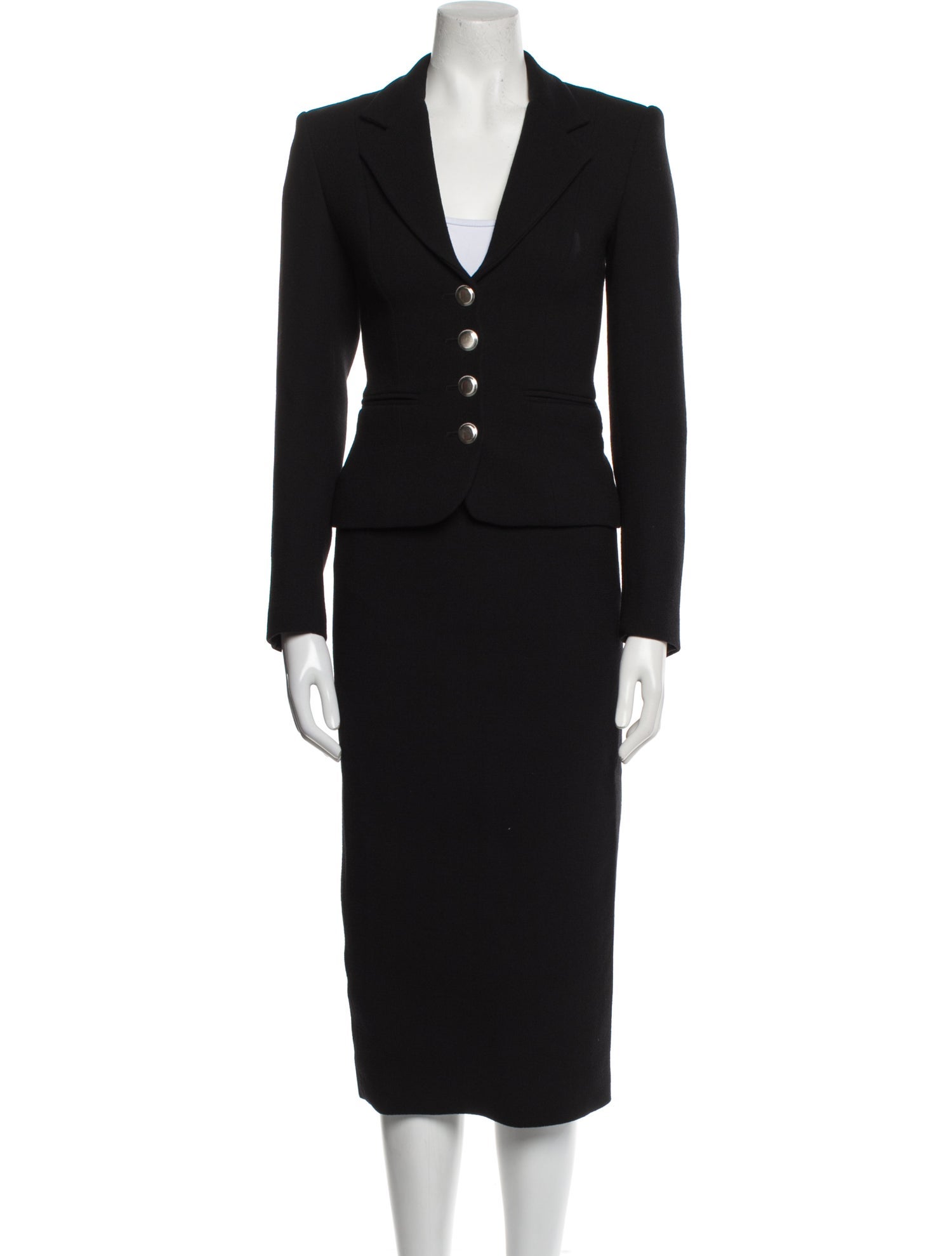 Alessandra Rich Virgin Wool Skirt Set