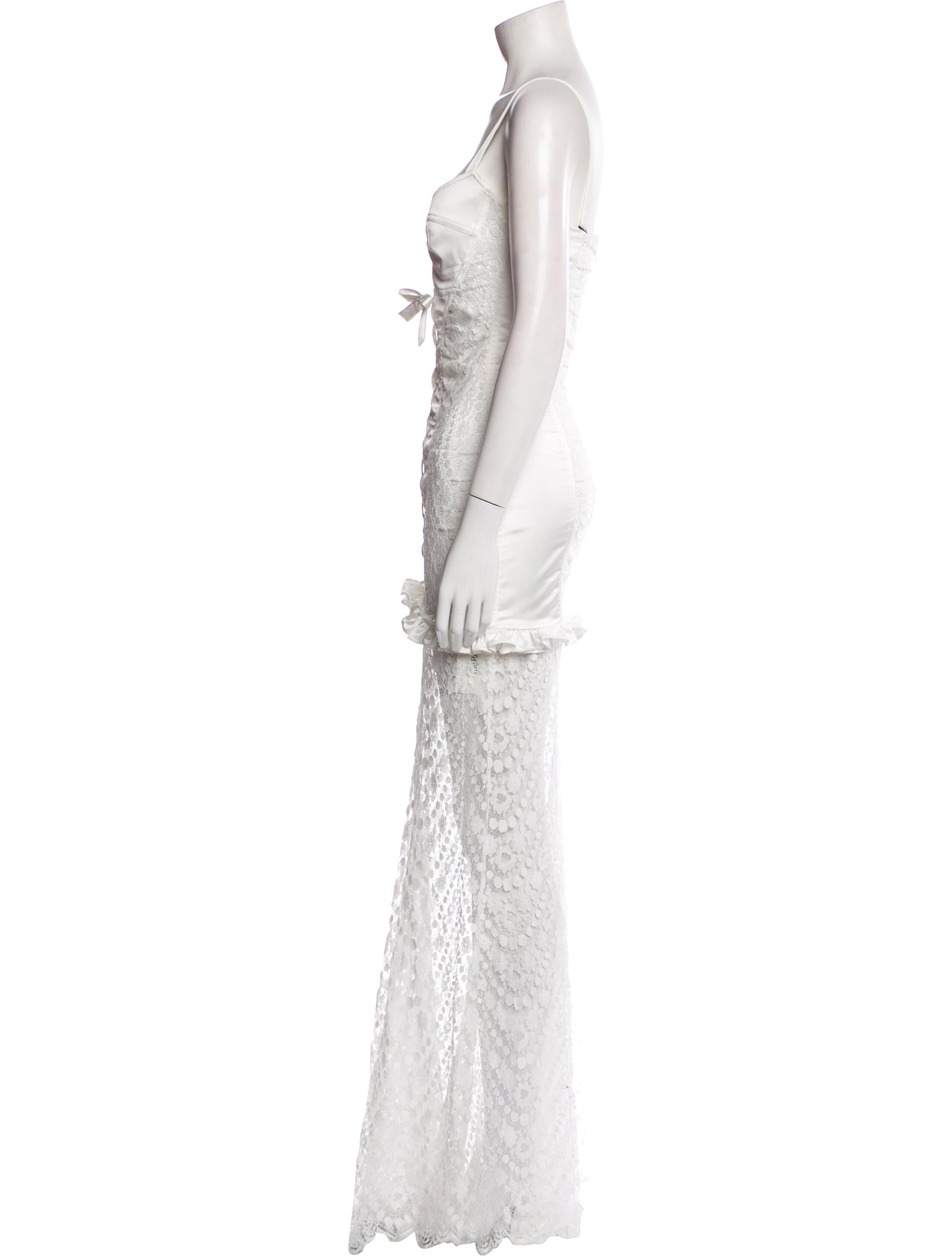 Alessandra Rich V-Neck Long Dress