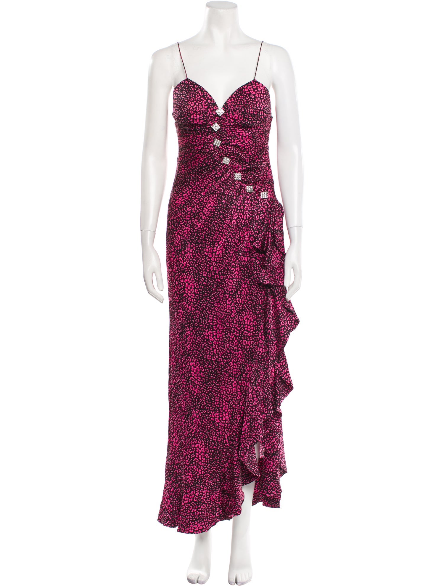 Alessandra Rich Silk Long Dress