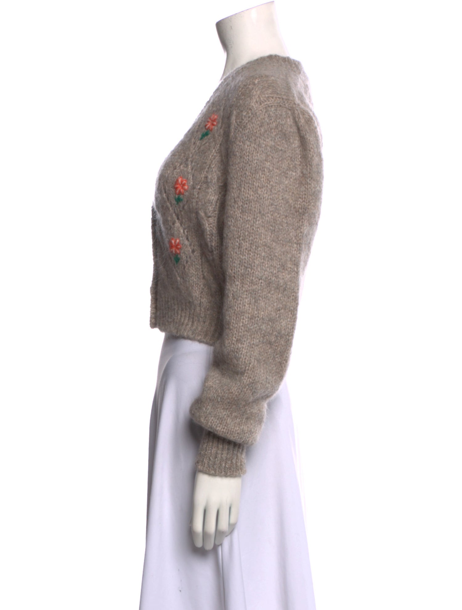 Alessandra Rich Alpaca V-Neck Sweater