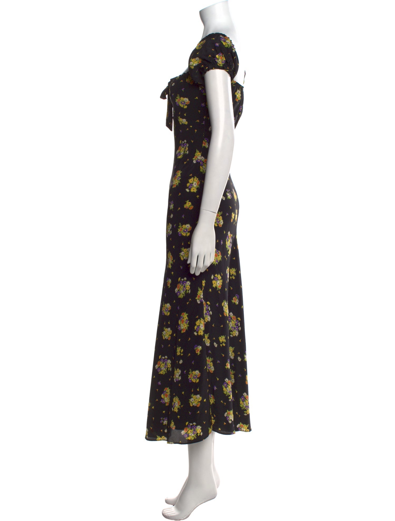 Alessandra Rich Floral Print Long Dress