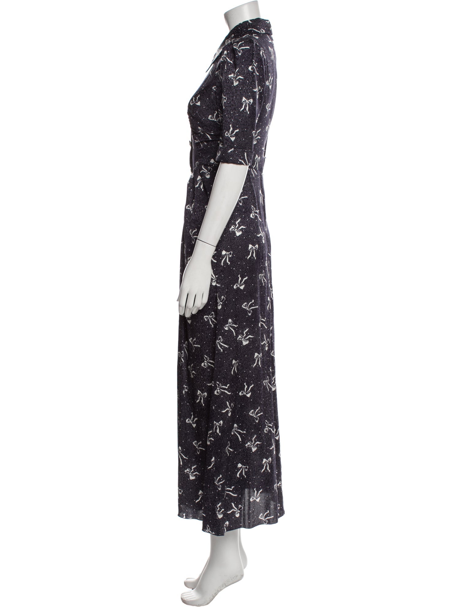 Alessandra Rich Silk Long Dress