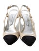 Alessandra Rich Satin Slingback Pumps