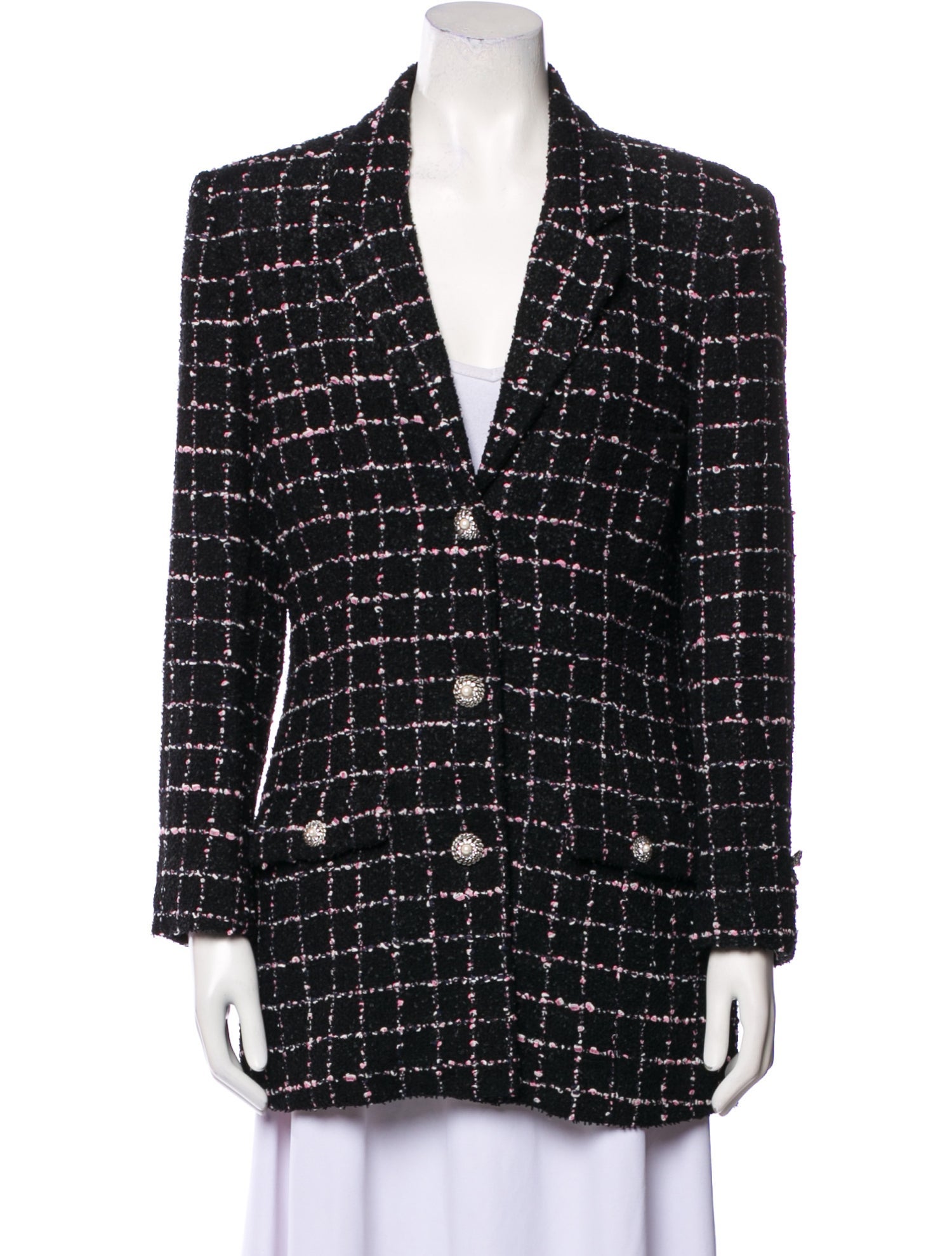 Alessandra Rich Plaid Print Blazer