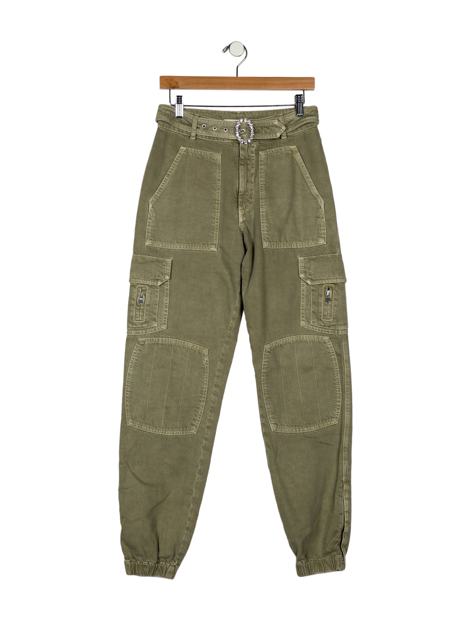 Alessandra Rich High-Rise Straight Leg Jeans