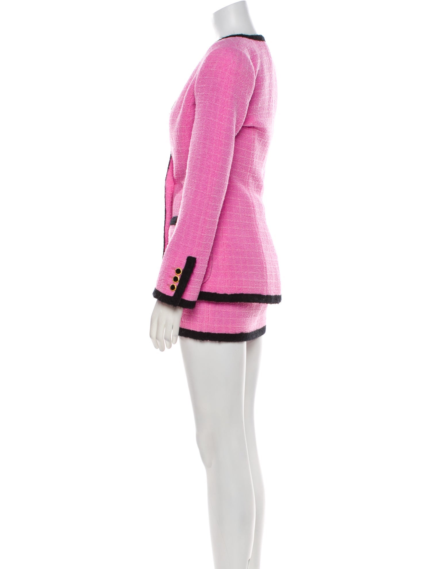 Alessandra Rich Virgin Wool Striped Skirt Suit w/ Tags