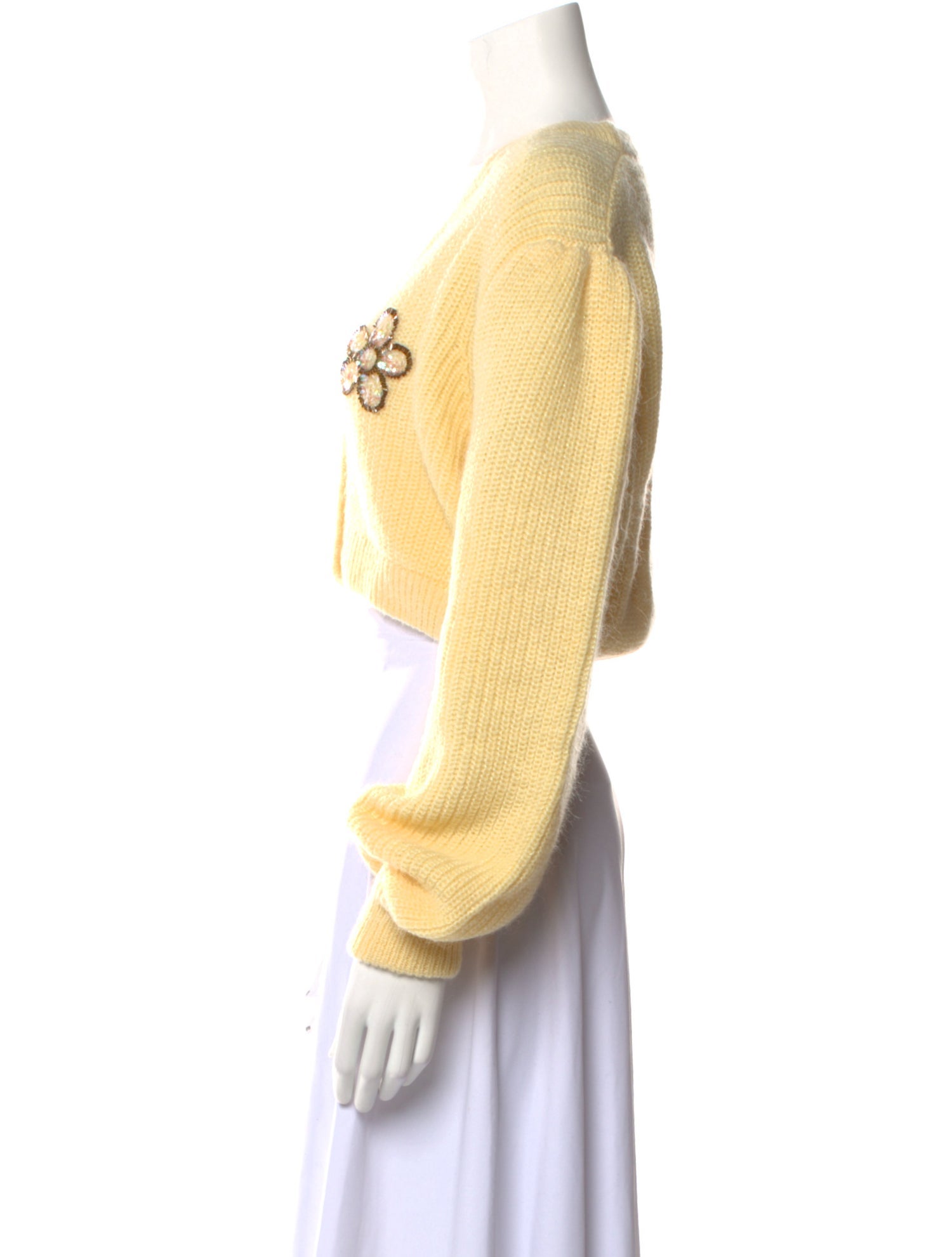 Alessandra Rich Mohair V-Neck Sweater