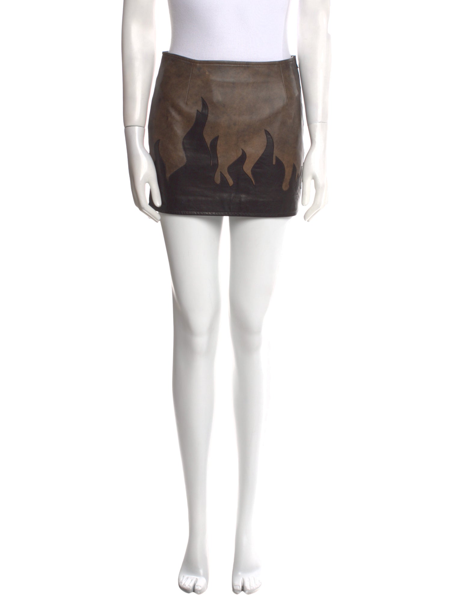 Alessandra Rich Leather Mini Skirt