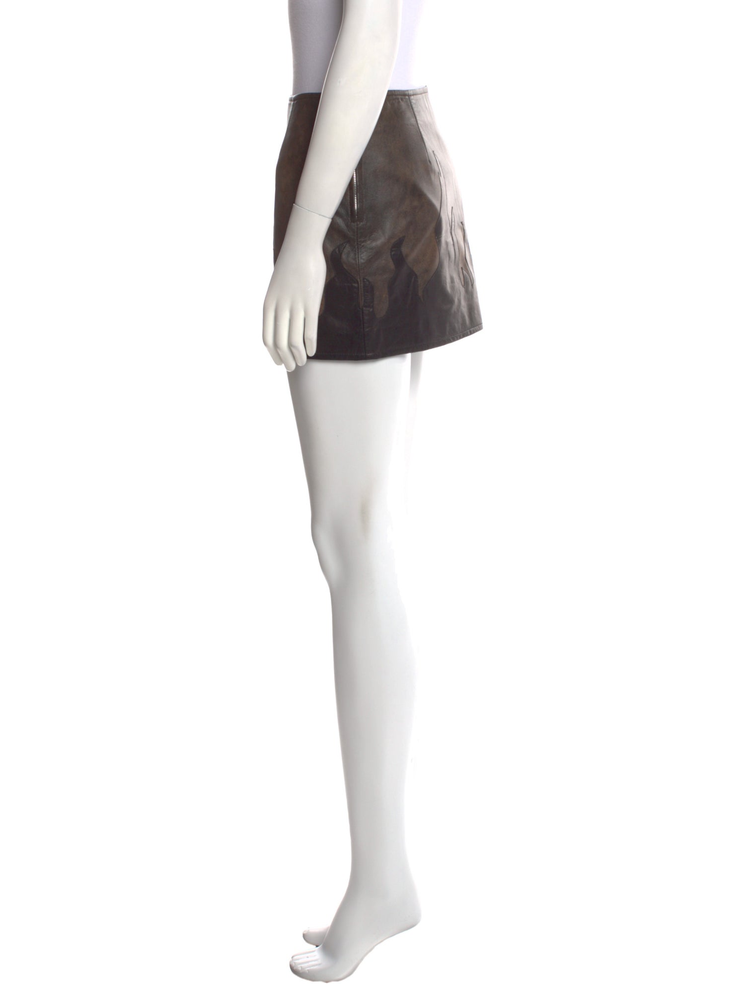 Alessandra Rich Leather Mini Skirt