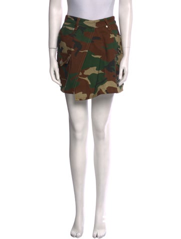 Alessandra Rich Skirts Camouflage Print Mini Skirt S