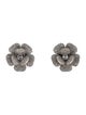 Alessandra Rich Crystal Flower Clip-On Earrings