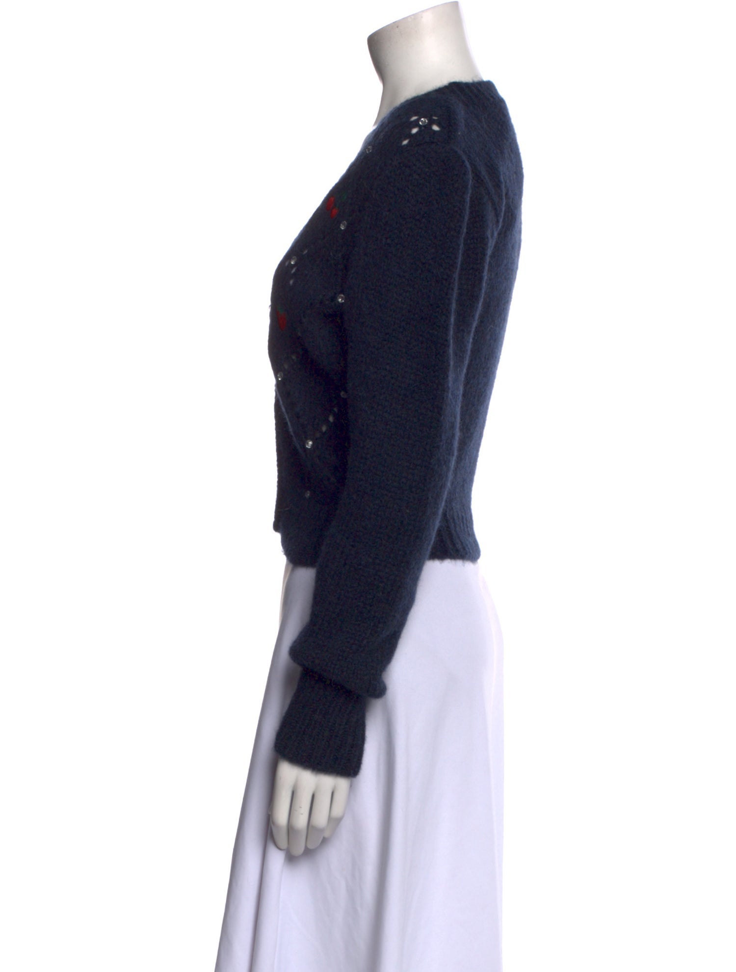 Alessandra Rich Alpaca Printed Sweater w/ Tags