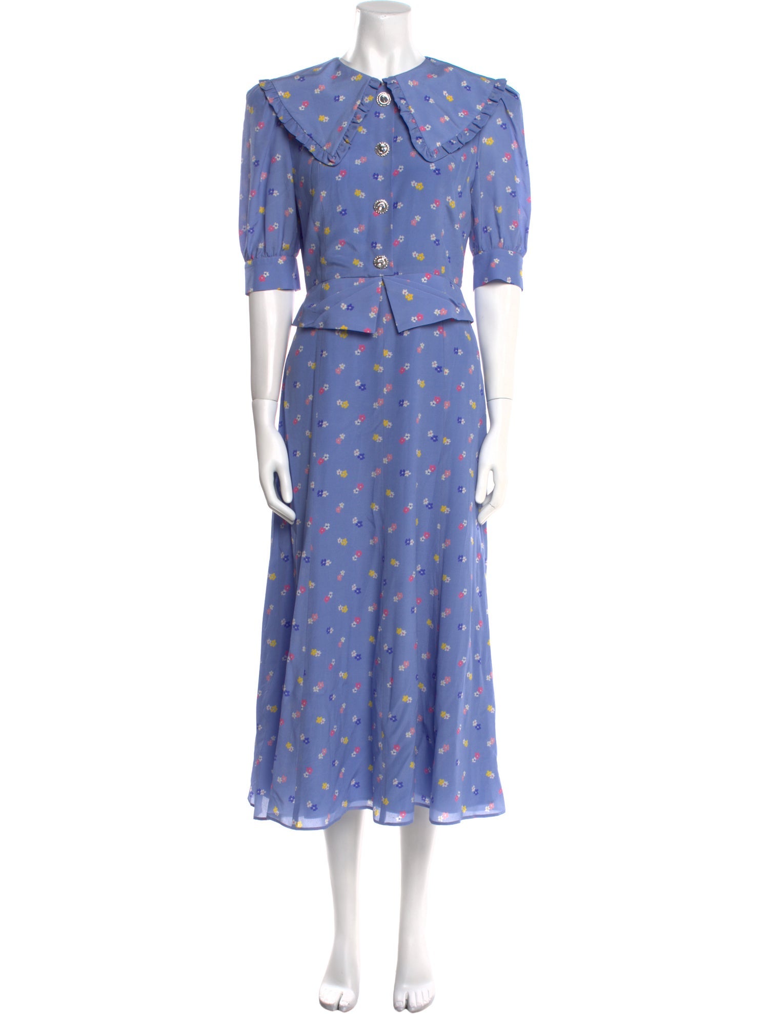 Alessandra Rich Silk Long Dress