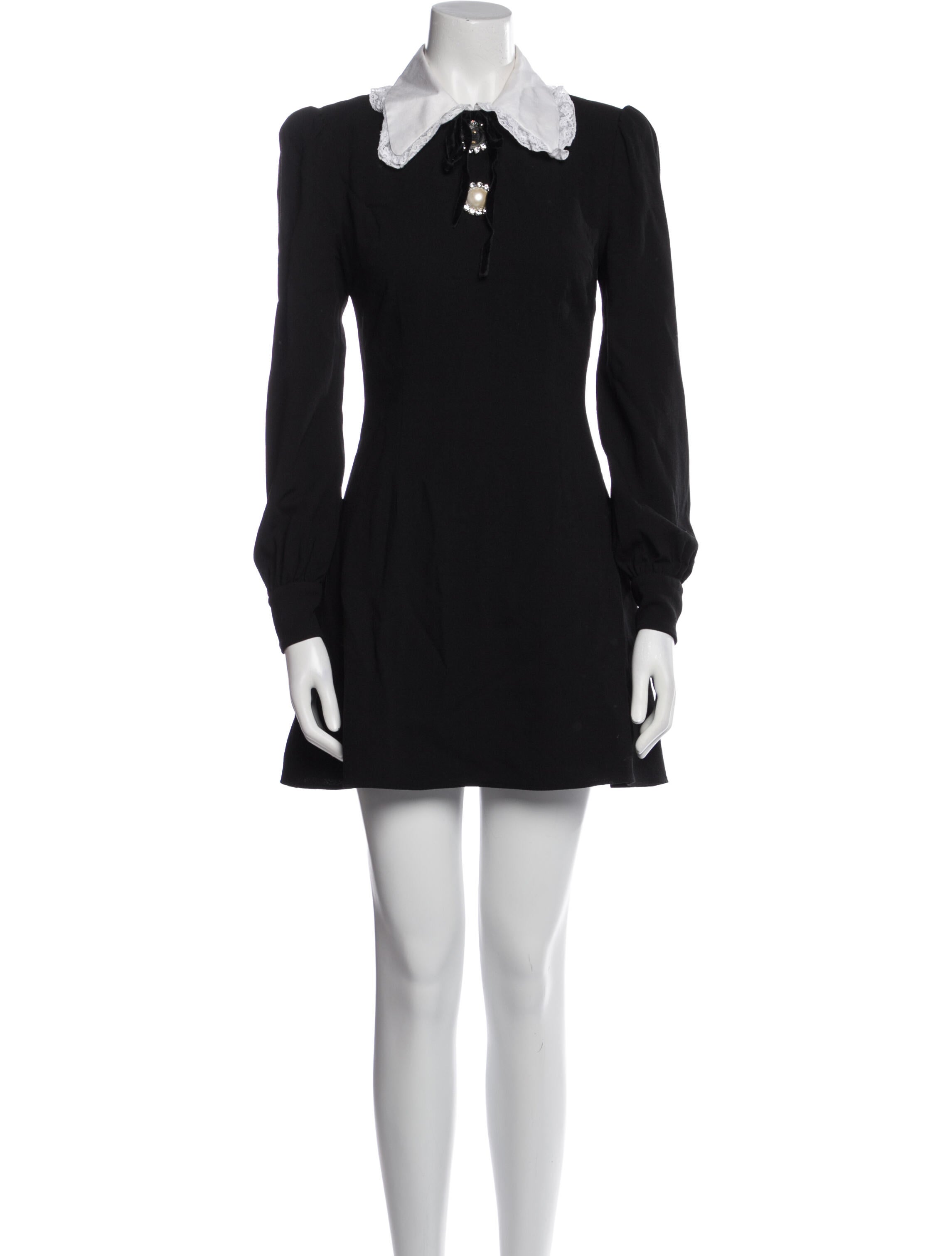 Alessandra Rich Virgin Wool Mini Dress
