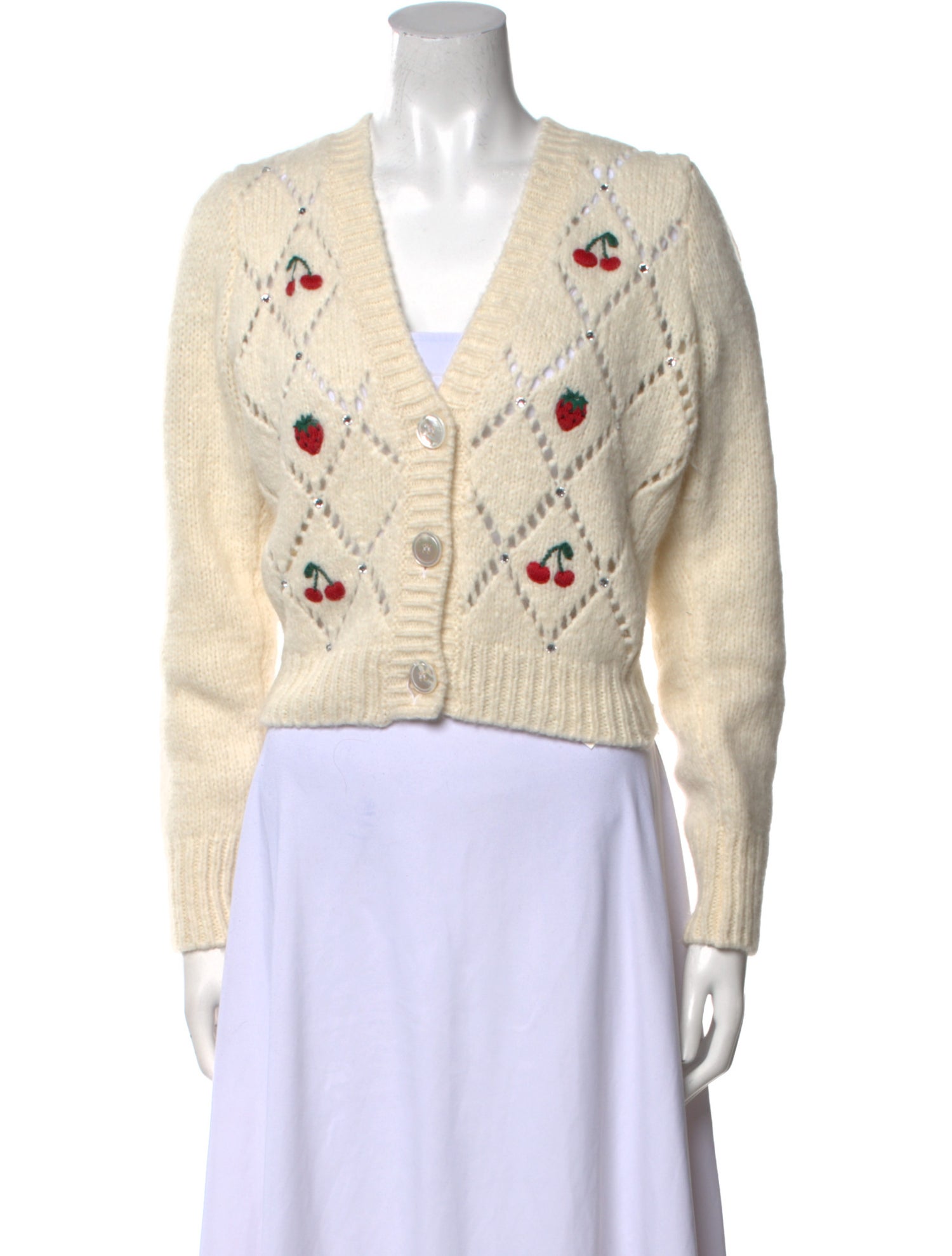 Alessandra Rich Alpaca Printed Sweater