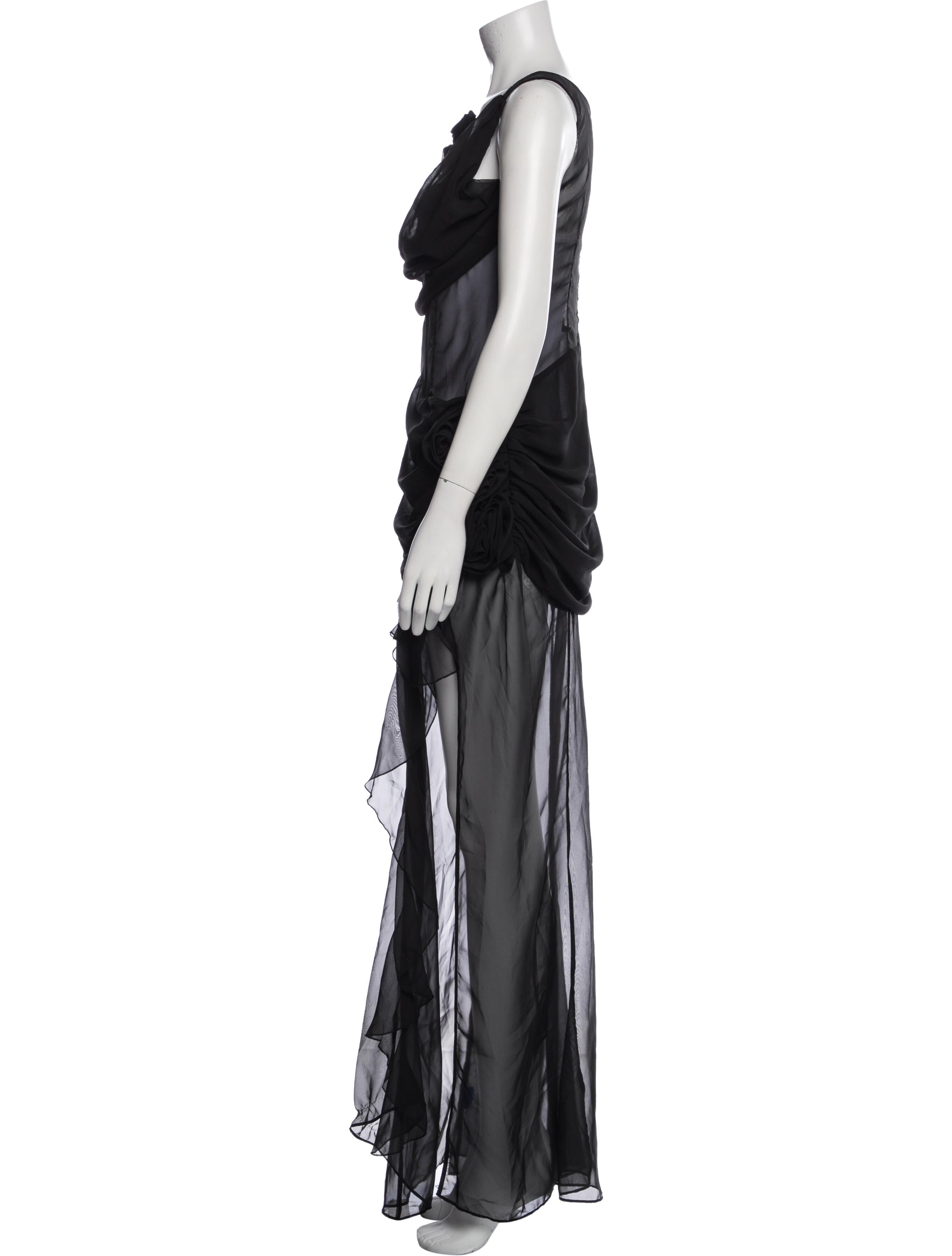 Alessandra Rich Cowl Neck Long Dress